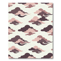 Muted Mauve Japanese Cloud Abstract Rug
