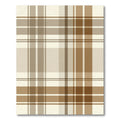 Classic Earthy Beige Plaid Check Rug
