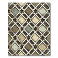 Earthy Diamond Arabesque Inlay Rug