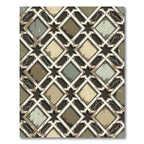 Earthy Diamond Arabesque Inlay Rug