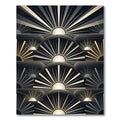 Art Deco Sunburst Geometric Luxury Rug