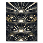 Art Deco Sunburst Geometric Luxury Rug