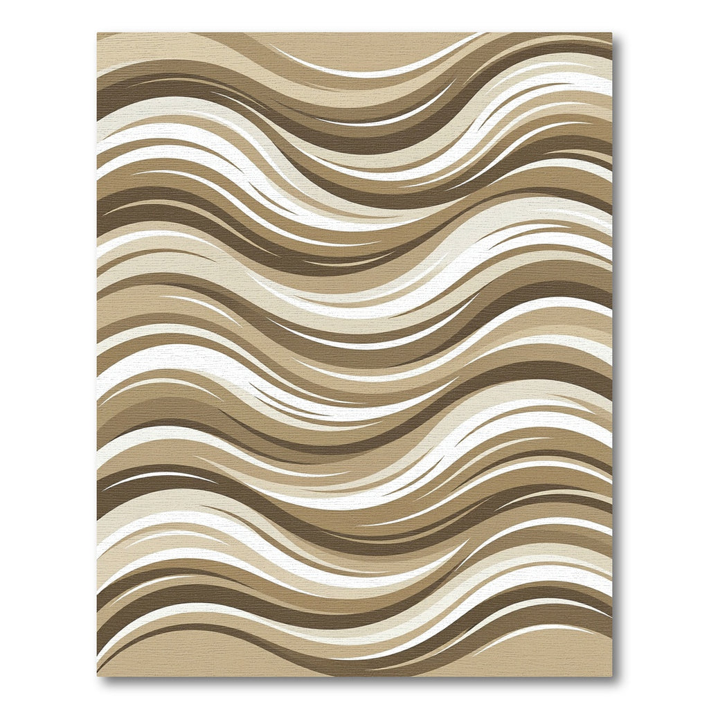 Earthy Tones Rhythmic Wave Rug