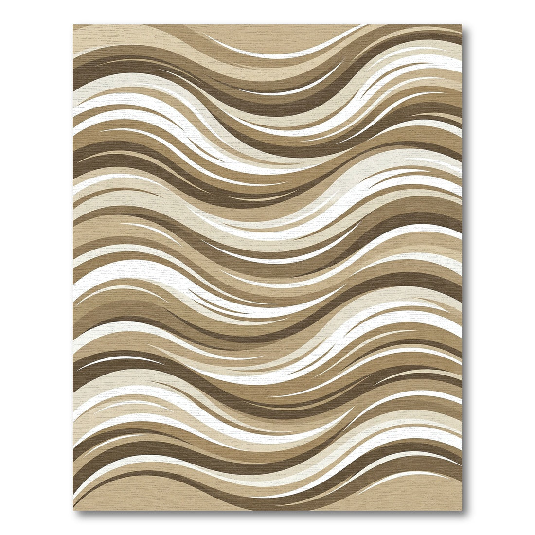 Earthy Tones Rhythmic Wave Rug