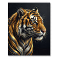 Majestic Golden Tiger Profile Art Rug