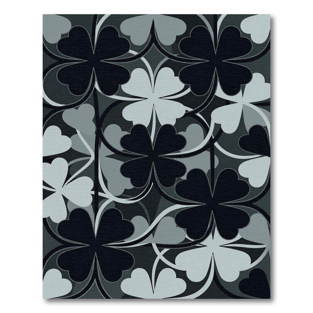 Monochromatic Clover Arch Pattern Rug