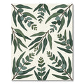 Lush Green Eucalyptus Botanical Illustration Rug