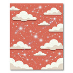 Terracotta Celestial Constellation Starry Sky Rug