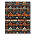 Earthy Orange Geometric Wilderness Camping Decor Rug