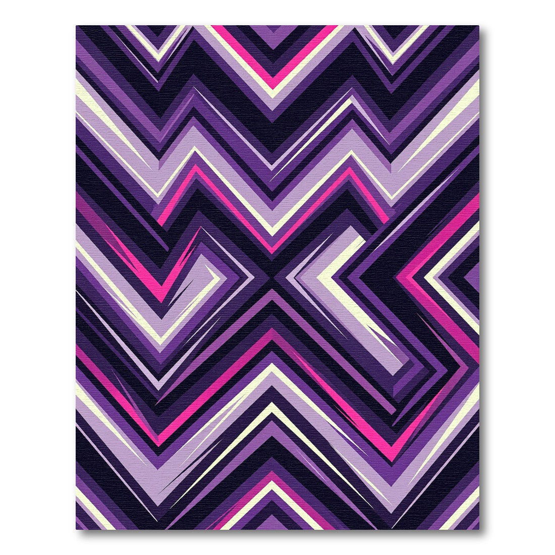 Bold Purple Pink Jagged Chevron Rug