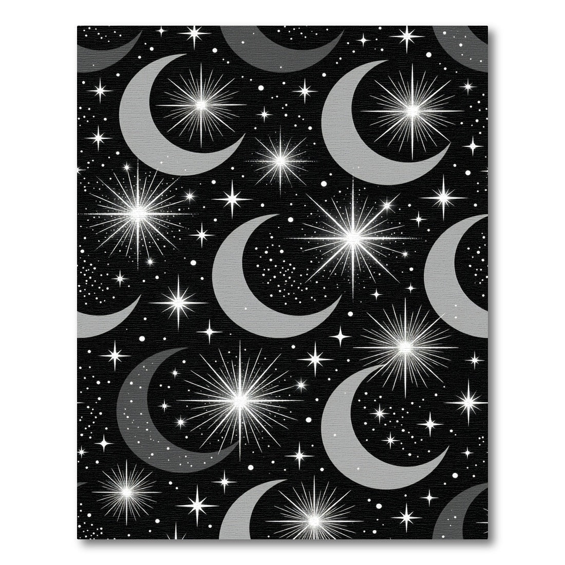 Celestial Moon and Radiant Star Night Rug