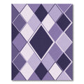 Sophisticated Purple Violet Argyle Geometric Rug