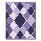 Sophisticated Purple Violet Argyle Geometric Rug
