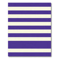 Classic Indigo Cream Horizontal Stripes Rug
