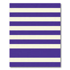 Classic Indigo Cream Horizontal Stripes Rug