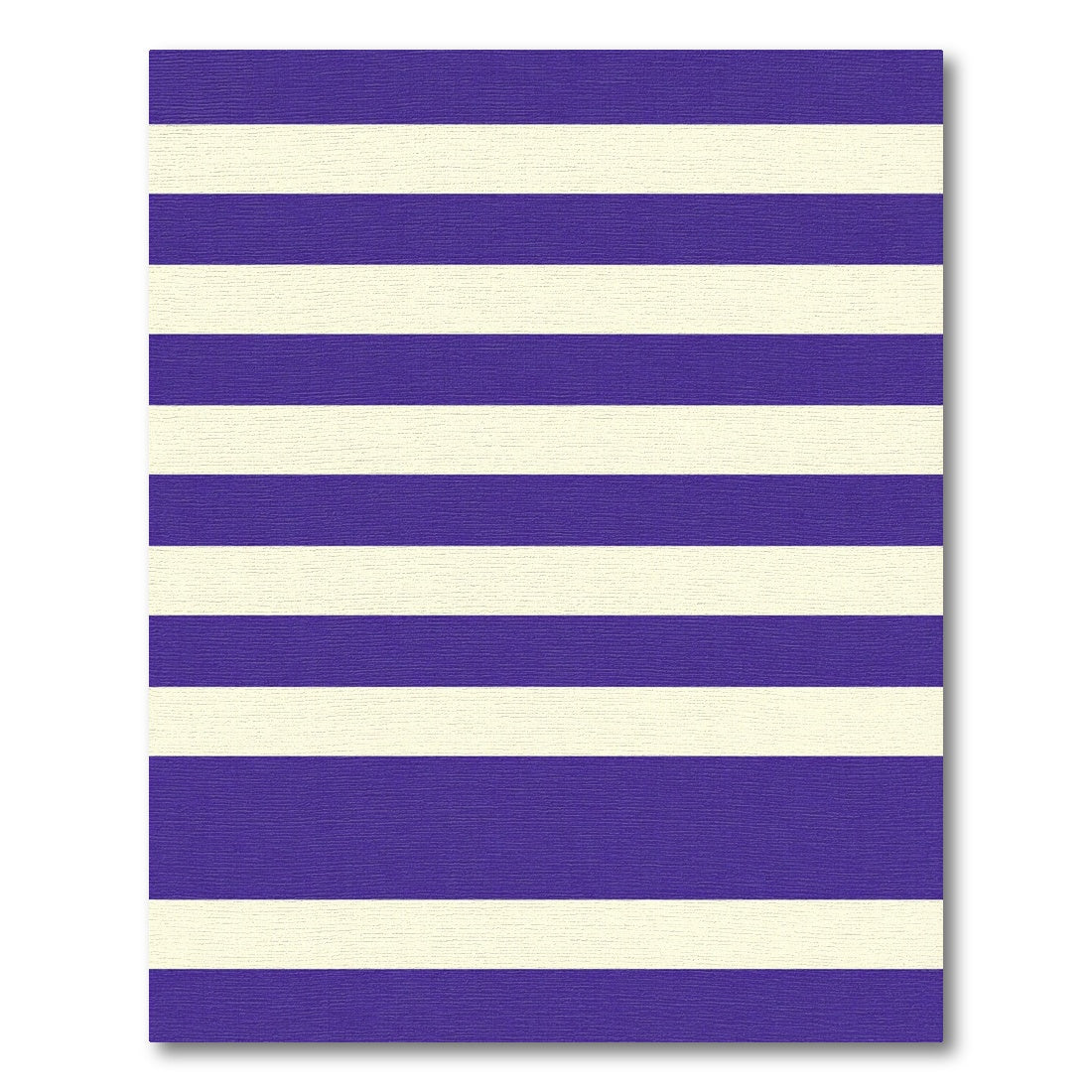 Classic Indigo Cream Horizontal Stripes Rug