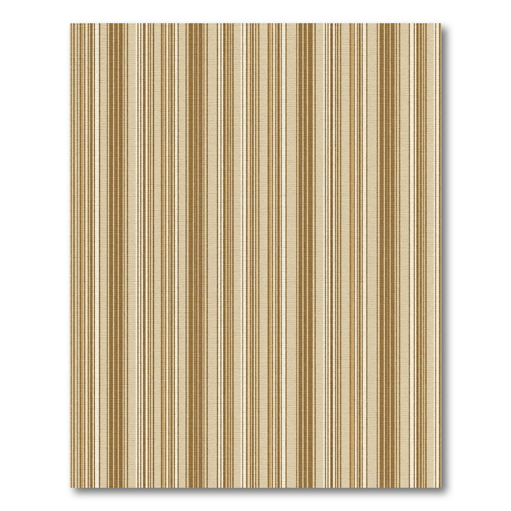 Sophisticated Golden Brown Vertical Stripes Rug