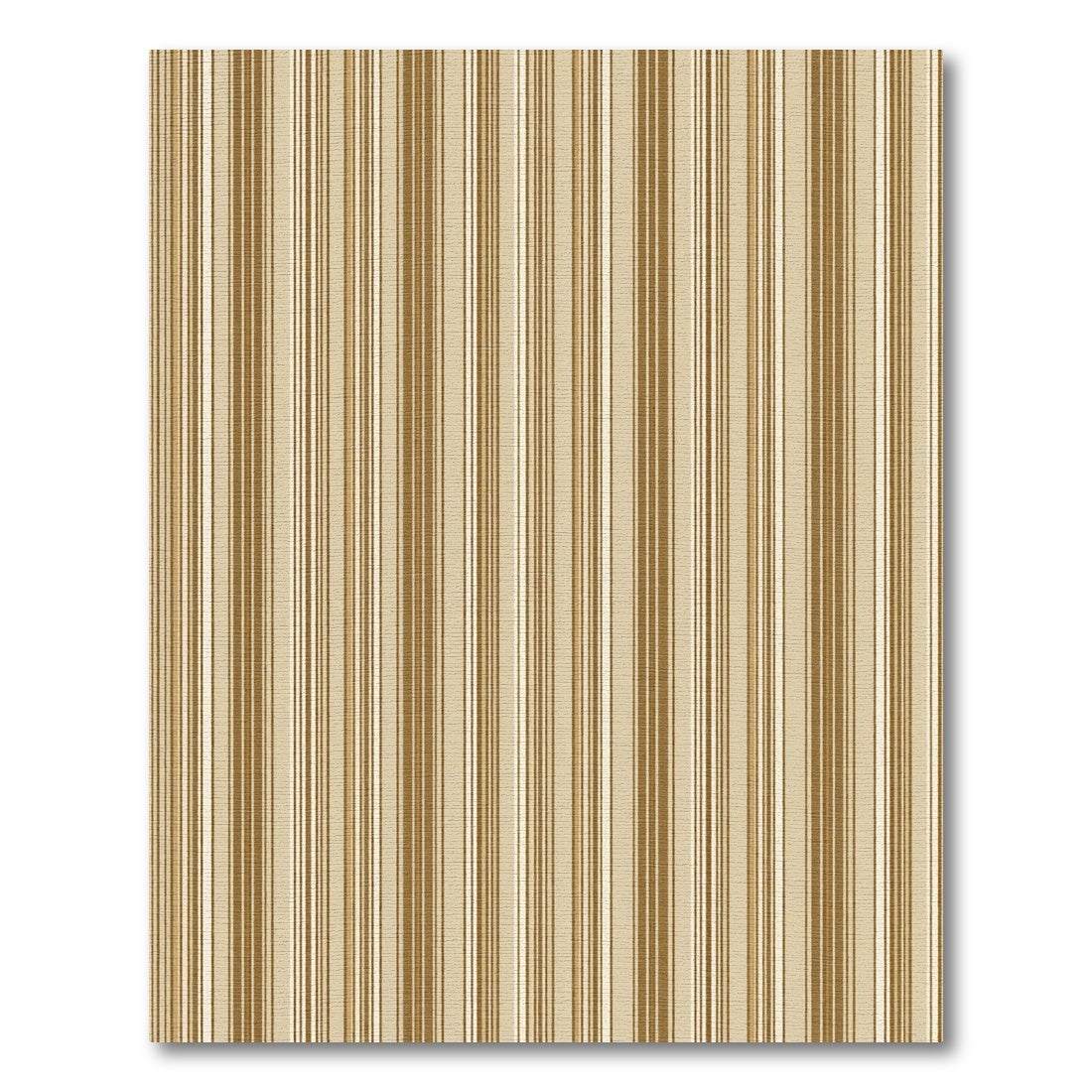 Sophisticated Golden Brown Vertical Stripes Rug