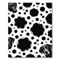 Black White Dog Spots Imprint Rug