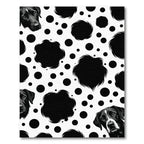 Black White Dog Spots Imprint Rug