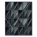 Dark Gray Modern Geometric Facade Rug