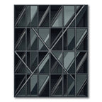 Dark Gray Modern Geometric Facade Rug