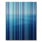 Oceanic Blue Vertical Stripe Rug
