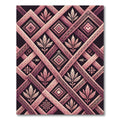 Blush Geometric Diamond Botanical Grid Rug