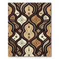 Earthy Brown Linear Tribal Geometric Rug