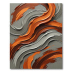 Bold Orange Brown Swirl Texture Rug