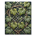 Green Climbing Vine Lattice Rug