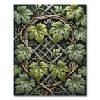 Green Climbing Vine Lattice Rug