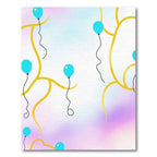 Blue Balloons Ascending Yellow Vines Rug