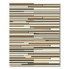 Earthy Tones Geometric Stripe Composition Rug