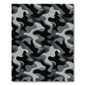 Modern Urban Monochrome Camouflage Abstract Rug