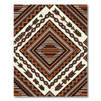 Earthy Geometric Arrow Diamond Rug