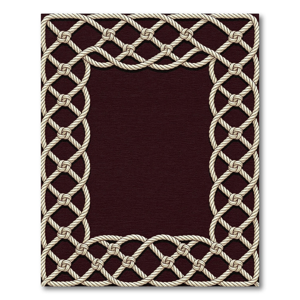 Nautical Rope Lattice Border Design Rug