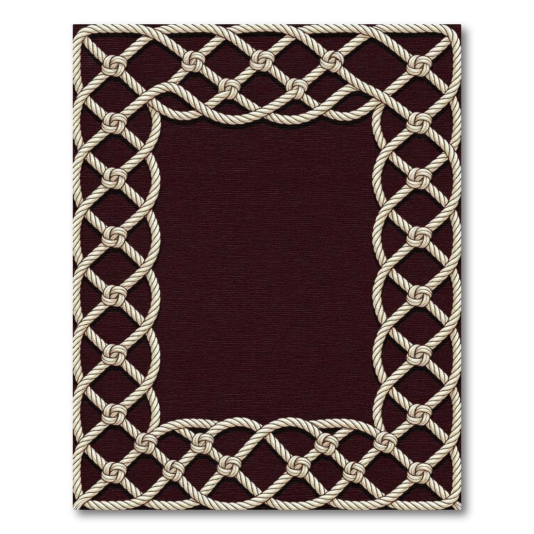 Nautical Rope Lattice Border Design Rug