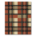 Classic Earthy Red Cream Plaid Rug