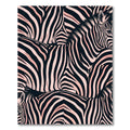 Blush Pink Abstract Zebra Animal Stripe Rug