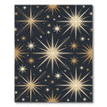 Gleaming Gold Starburst Night Sky Rug