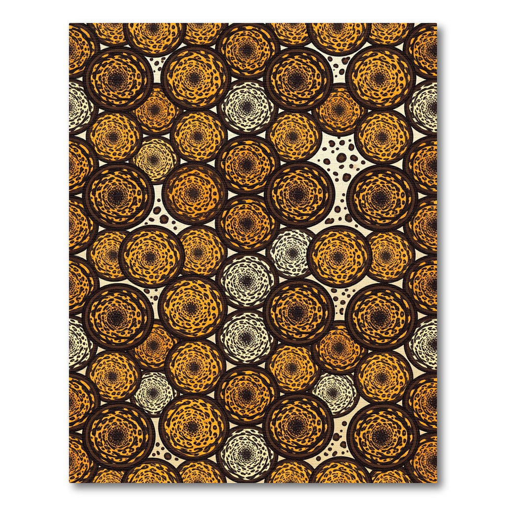 Abstract Animal Spot Circular Mosaic Rug