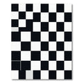 Black White Checkerboard Grid Rug