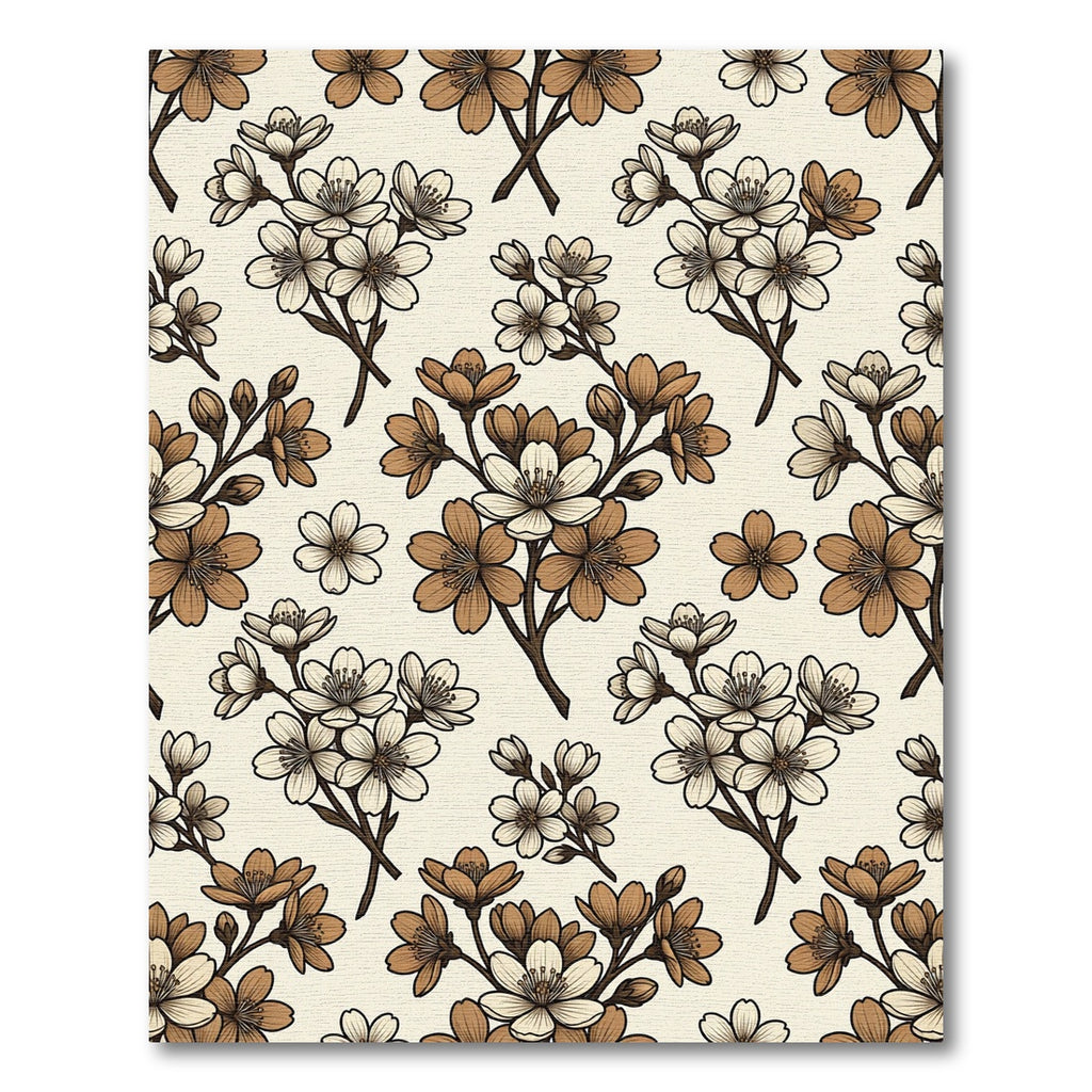Rustic Flower Branch All-Over Rug