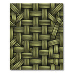 Olive Woven Textural Basket Weave Rug