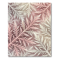 Frosty Pink Botanical Fern Forest Rug