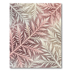 Frosty Pink Botanical Fern Forest Rug