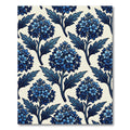 Indigo Botanical Azure Floral Bouquet Rug