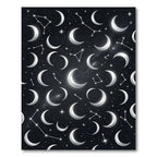 Celestial Silver Moon and Constellation Rug