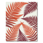 Crimson Fern Botanical Arrangement Rug